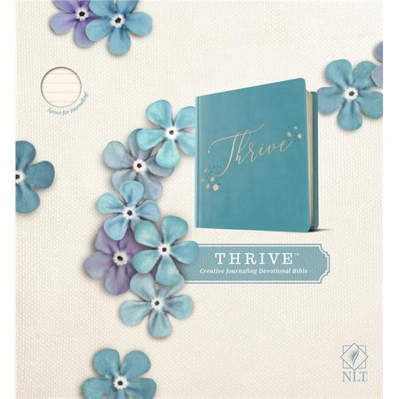 Tyndale House Publishers NLT Thrive Bible with Rose Gold Hardcover, Teal Blue