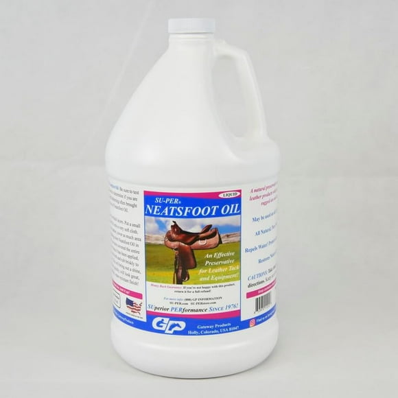 Neatsfoot Oil Leather Preservative - Natural Preservative for Leather Tack and Equipment - 100% Ultra Prime Neatsfoot Oil - 1 Gallon