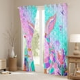 thumbnail image 3 of Feelyou Mermaid Curtains Pack of 2 (42x84 Each), Blue Pink Fish Scale Curtains Blackout, 3 of 6