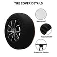 thumbnail image 2 of Naloa American Flag Deer Art PVC Leather Spare Tire Wheel Cover Spare Tire Cover, for Car Truck SUV Camper Trailer Universal Fit(14-17in)-, 2 of 6