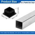 thumbnail image 2 of Uxcell 1 3/16" (30mm) Tapones de extremo de tubo cuadrado, 32 Pcs Tapones de agujero de plástico para insertar en tubos de metal, Negro, 2 of 7