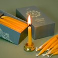 thumbnail image 3 of Candles AGLARY de cera de abeja pura de 20 minutos con soportes de latón, 20 unidades, 3 of 6