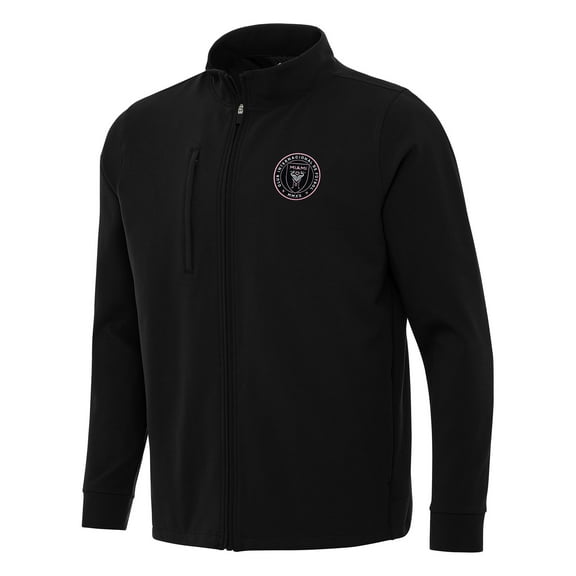 Men's Antigua Black Inter Miami CF Regard Full-Zip Jacket