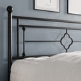 thumbnail image 3 of Einfach King Size Heavy Metal Bed with Vintage Headboard Pattern, Black, 3 of 7