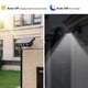 thumbnail image 2 of Luces solares Luces de seguridad con sensor de movimiento solar para exteriores con 3 modos 120 Gran angular Luz de pared LED con energía solar,Blanco,Blanco cálido. Afortunado Sencillez, 2 of 5