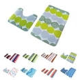 thumbnail image 2 of 2pcs/set Soft Microfiber Bath Mats Sets Non Microfiber Bath Slip U Shape Bath Carpet Set, 2 of 7