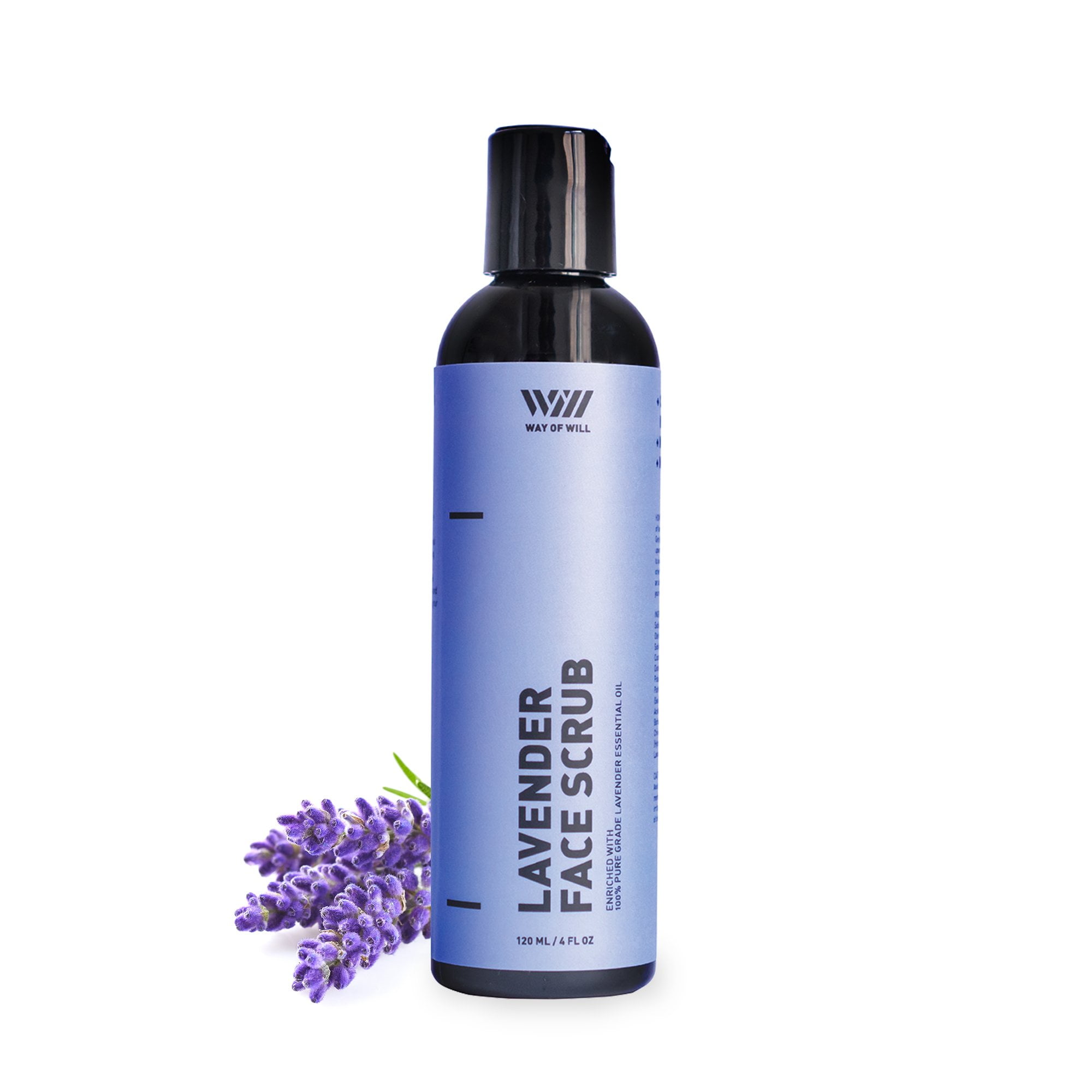 Lavender Face Scrub, Face Exfoliator with Lavender Essential Oil and