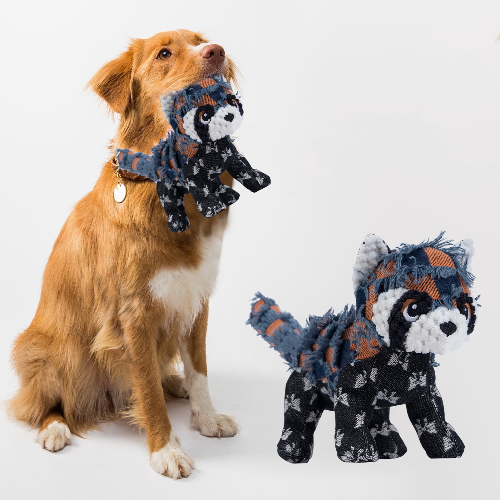 YIFAEUX Interactive Plush Dog Toy Indestructible Dog Tough Chew Toy for Aggressive Chewers Squeaky Stuffed Animals Dog Toys for Large Medium Small Dogs