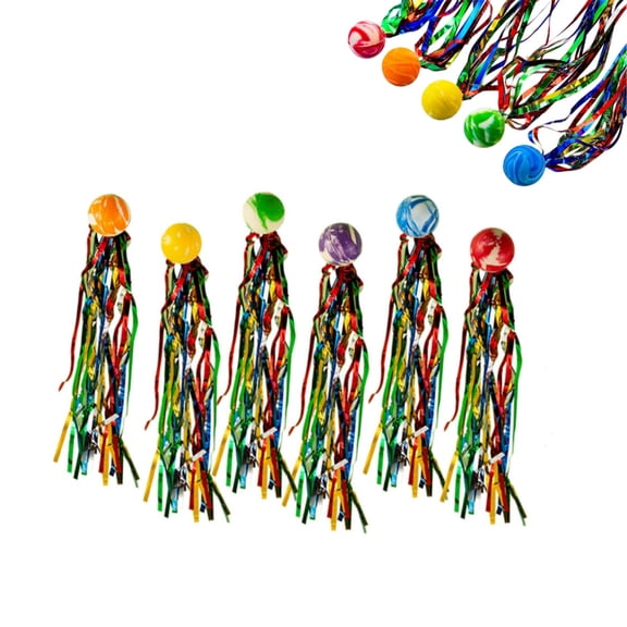 Bouncy Balls Bulk with Colorful Streamers,pack of 20 Assorted Reusable Rubber Balls,QZS Party Favors for Indoor and Outdoor Use