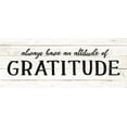 thumbnail image 2 of CAD Designs 32x15 White Modern Wood Framed Museum Art Print Titled - Attitude Gratitude, 2 of 4