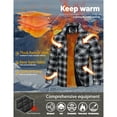 thumbnail image 2 of TACVASEN Men's Flannel Shirt Jacket Cotton Quilted Lined Button Down Plaid Shirt Jacket Winter Warm Heavyweight Coat, 2 of 7