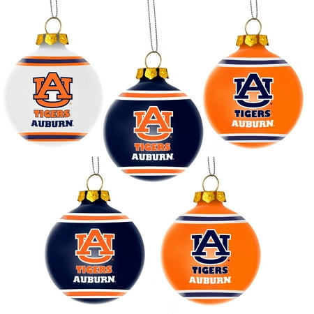 forever collectibles ncaa 5 pack shatterproof ball auburn university christmas ornaments