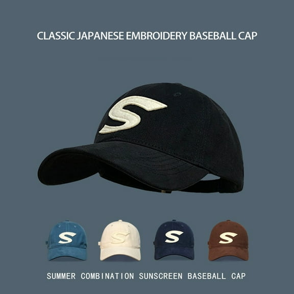 Women Men Baseball Hat Letter Embroidery Solid Color Unisex Breathable Adjustable Anti-UV Hip Hop Sports Lady Peaked Hat Headwear