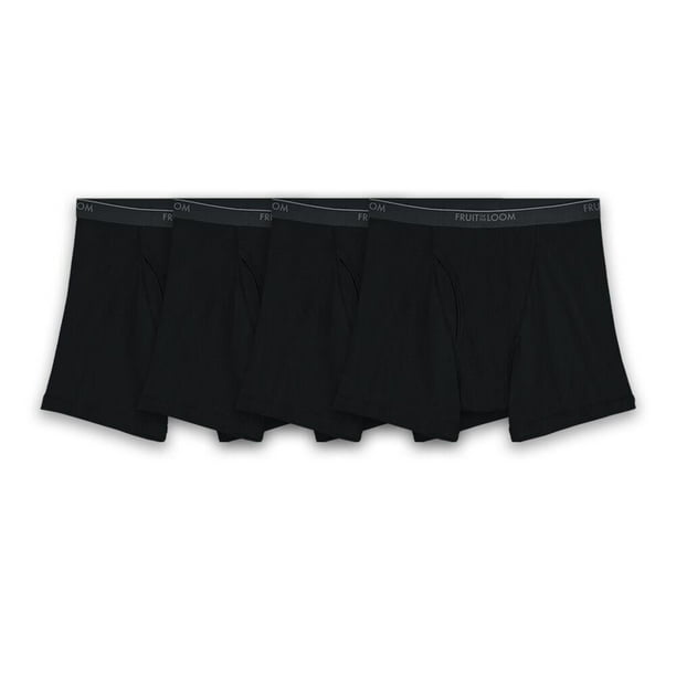 Bóxer Fruit Of The Loom para Hombre, Ajustado Low Rise Negro 4 Piezas Talla EG