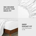 thumbnail image 5 of Superior Egyptian Cotton 850 Thread Count Bed Sheet Set, Queen, White, 5 of 6
