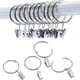 thumbnail image 3 of 40 paquetes de anillos metálicos para colgar anillos de jardín con clip para cortinas, anillos para colgar con clip (plata), 3 of 5