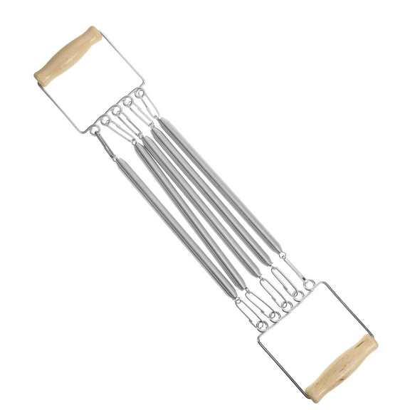 Adjustable Spring Chest Expander with Wooden Handle Removable Springs for Arm and Chest Muscle Training for Home Gym and Outdoor Workouts