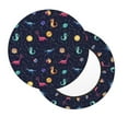 thumbnail image 2 of KLL Space Dinosaur Round Bar Chair Cushion Cover 13 inch ,Bar Stool Protector with Elastic, Soft Washable, 2 of 6