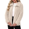 thumbnail image 2 of Women'S Long Sleeve Full Zip Soft Warm Fleece Jacket Color XXL, 2 of 9