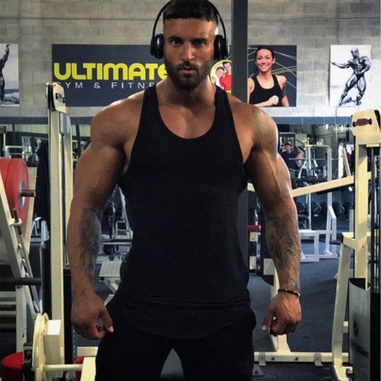 DEHORU Men's Workout Tank Tops Sleeveless Bodybuilding Muscle