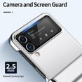 thumbnail image 3 of for Samsung Galaxy Z Flip 4 Case with Hinge Protection, Plated Design Lightweight Leather Anti-Drop Shockproof Protective Phone Case for Samsung Galaxy Z Flip 4 5G 2022 (White), 3 of 7
