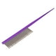 thumbnail image 5 of Peine para perros Peine para el pelo de mascotas con dientes largos y cortos de acero inoxidable para eliminar enredos y nudosPúrpura, 5 of 13