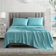 thumbnail image 5 of American Home Collection Brushed Microfiber Sheet Set, Deep Pocket Extra Soft Sheets & Pillowcases Set, 4 Pieces, Full, Aqua, 5 of 7
