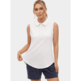 thumbnail image 4 of Rosvigor Workout Tank Tops for Women V Neck Golf Polo Shirts Loose Fit Summer Sleeveless Athletic Tops, 4 of 8