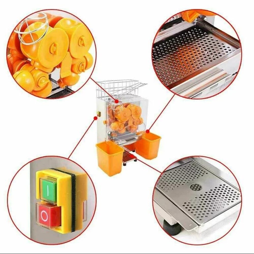 Techtongda Commercial Orange Juice Extractor Automatic Orange Squeezer Grapefruit Juicer Extractor Juice Press Machine
