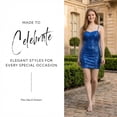 thumbnail image 2 of David’s Bridal, The Edit by DB Studio Women's Formal Sculpted Strapless Mini Dress, Short, Sequin, 2 of 6