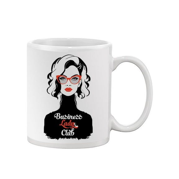 Business Woman In Glasses Mug  -Image by Shutterstock,