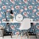 thumbnail image 1 of 1 Roll Of Large Flowers Printed Thickened Moisture-proof Wallpaper, Self-adhesive Waterproof, Removable Self-adhesive Residue-free Wallpaper, For Home Decoration Background Wallpaper, 47.2x15.8inches, 1 of 5