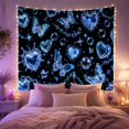 thumbnail image 2 of Moon Stars Allover with Crystalline Glass Like Elements, Mystical Fantasy for Space Lovers, Galaxy Room Decor, Valentine'S Day Gift, Tapestry Wall Hanging for Bedroom and Dorm, 2 of 7