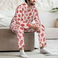 thumbnail image 7 of Haiem Strawberry Pattern Men’s Long-sleeve Sleepwear,Sleepwear Set,2-piece Loungewear Set,Soft PJs Comfy Nightwear with Pockets-X-Large, 7 of 7