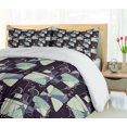 thumbnail image 5 of Ambesonne Floral Duvet Cover Set, Geometric Soft Spring, 2-Calking, Pale Green Slate Blue, 5 of 7