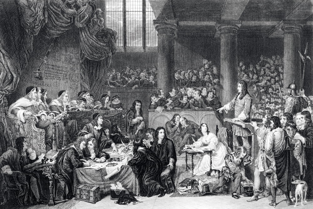 The Trial Of Lord William Russell 1683 From 19Th Century Print Of Painting By Sir George Hayter Engraved By CG Lewis William Russell Lord Russell 1639 To 1683 English Politician Executed After Alleged