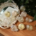 thumbnail image 7 of 6pcs, 6cm/2.36inch Christmas Ball Ornaments Set for Xmas Tree, Shatterproof Plastic Hanging Holiday Balls for Festive Christmas Party,  Gold, 7 of 7