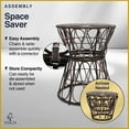 thumbnail image 5 of Finch Errol Woven Rattan 3pc Lounge Chair & Coffee Table Patio Set Black, 5 of 11