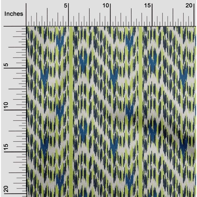 oneOone Cotton Flex Fabric Stripe & Chevron Ikat Print Fabric By Yard 40 Inch Wide