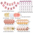 thumbnail image 2 of Decoraciones de cumpleaños, incluye 52 pancartas y globos de oro rosa., 2 of 5