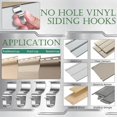 thumbnail image 3 of Vinyl-siding Hooks For Hanging Outdoor, Upgrade Heavy Duty Hooks For Siding 10pcs, 3 of 5