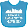 thumbnail image 3 of Inktastic Kansas City Missouri Loves Me Skyline Boys or Girls Baby Bib, 3 of 4