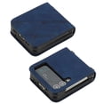 thumbnail image 4 of Allytech for Samsung Galaxy Z Flip 4 Case 2022, Business Style Premium PU Leather Shockproof Protective Case for Men Women Slim Case for Galaxy Z Flip4 2022, Darkblue, 4 of 6
