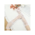 thumbnail image 6 of INSPIRE CHIC Women's Polka Dot Mesh Gloves Lace Tulle Extra Long Evening Glove 1 Pair One Size White, 6 of 6