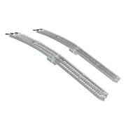 Yutrax TX107 1500 Pound Aluminum Truck Bed Folding Arch XL Loading Ramps, Pair