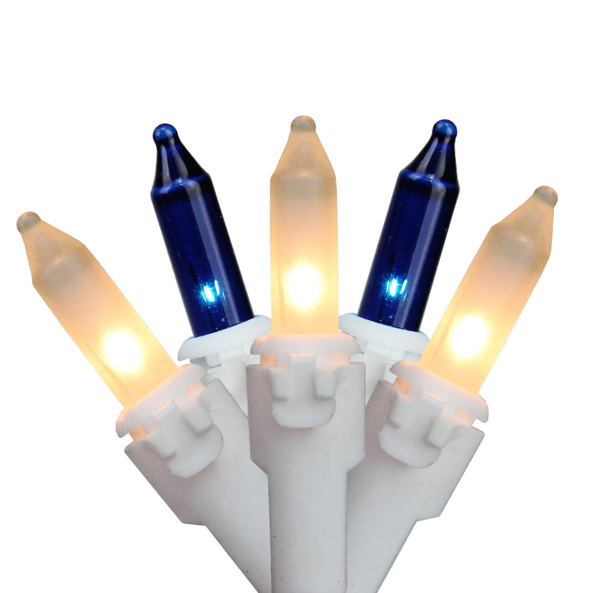 Blue Wire Brite Star Set of 50 Clear Mini Christmas Lights 4.25/" Spacing