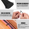 thumbnail image 4 of Cinchos de Plastico 500 Pzas, Bridas de Plastico Autobloqueantes, Cables Nailon Fuerte Cintillos de Plástico Resistente Organizador de Cables para Oficina, Hogar, Exteriores(Negro), 4 of 4