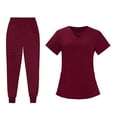 thumbnail image 1 of Conjunto de enfermería para mujer, trajes de trabajo, pantalones largos suaves, uniforme de enfermera, uniforme médico XL, 1 of 7