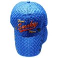 thumbnail image 2 of Great Smoky Smokey Mtns Mountains Textured Mesh Royal Blue Embroidered Cap Hat, 2 of 5
