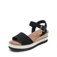 thumbnail image 1 of Sandalia DREAM PAIRS DWUMPS2504 Negra Plataforma Cuña Talle 11, 1 of 8